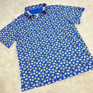 For The Birds “Breakfast Balls” Men's Golf Polo Size 2Xl